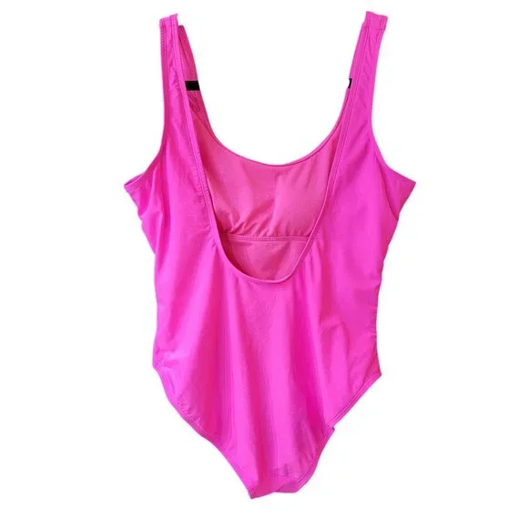 No Boundaries Pink One-Piece Swimsuit Women’s Large (11–13) Open Back Stretch Sw - Picture 2 of 9